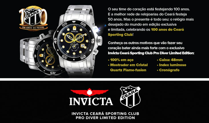 Parceria entre Ceará e Aliança de Ouro resulta na criação de relógio exclusivo