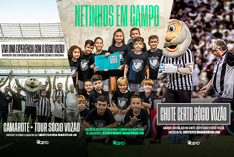Sócio Vozão: A partir do confronto com o Criciúma, Ceará oferecerá experiência ainda mais especial aos associados