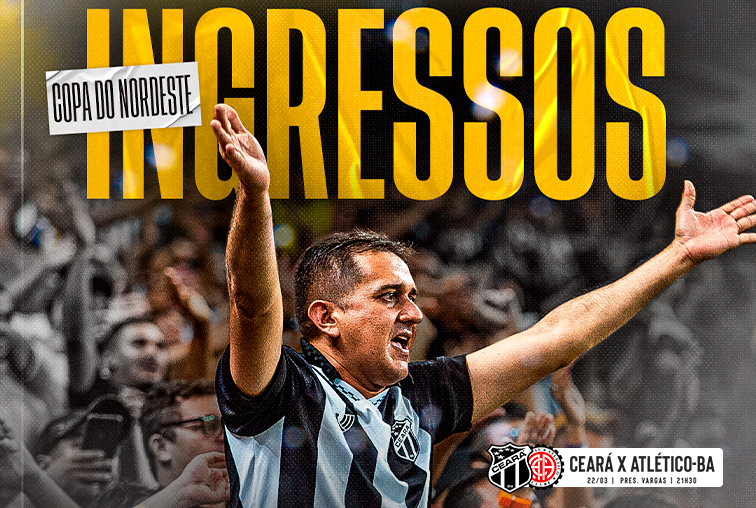 Ceará x Atlético/BA: Ingressos disponíveis à venda a partir desta segunda-feira