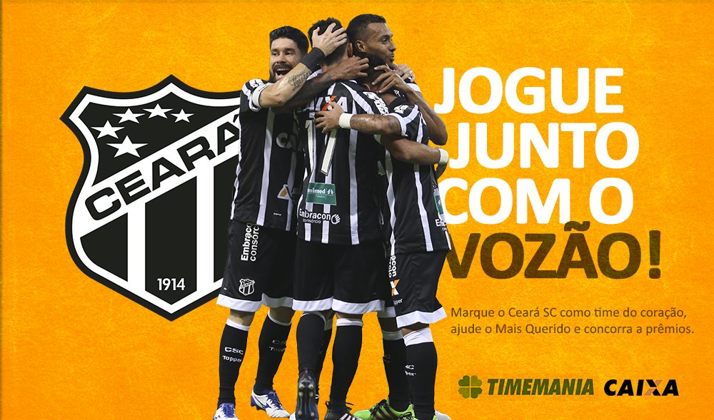 Aposte na Timemania e jogue junto com o Ceará