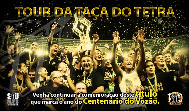 Com a presença de Assisinho na visita inicial, taça do Tetra vai fazer um Tour pelas Lojas Oficiais
