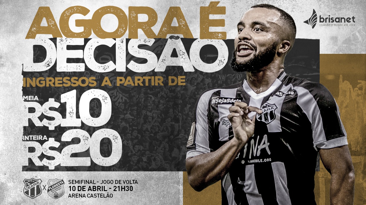 Com ingressos a partir de R$20,00, confira informações sobre a venda de ingressos para Ceará e Floresta 