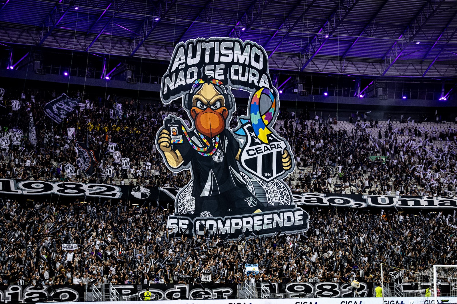 Em alusão ao Dia Mundial de Conscientização do Autismo, Ceará realiza campanha em partida pela Série A