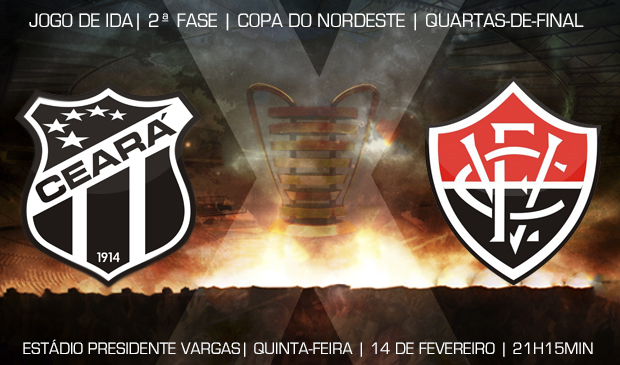 Quartas de Final: Ceará faz primeiro jogo contra o Vitória hoje