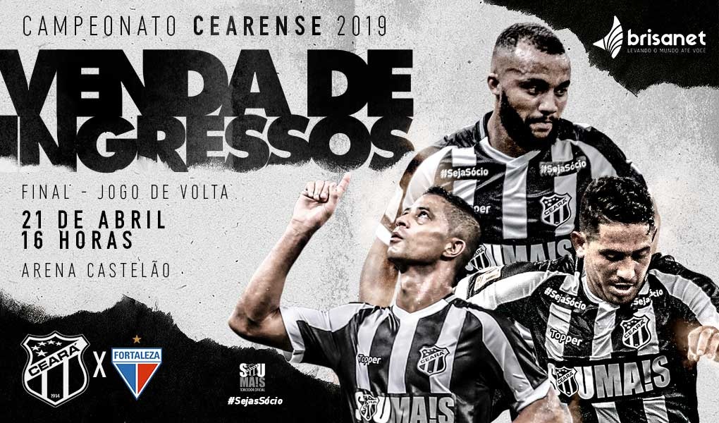 Cearense: Venda de ingressos para 2º jogo da final começa nesta segunda-feira
