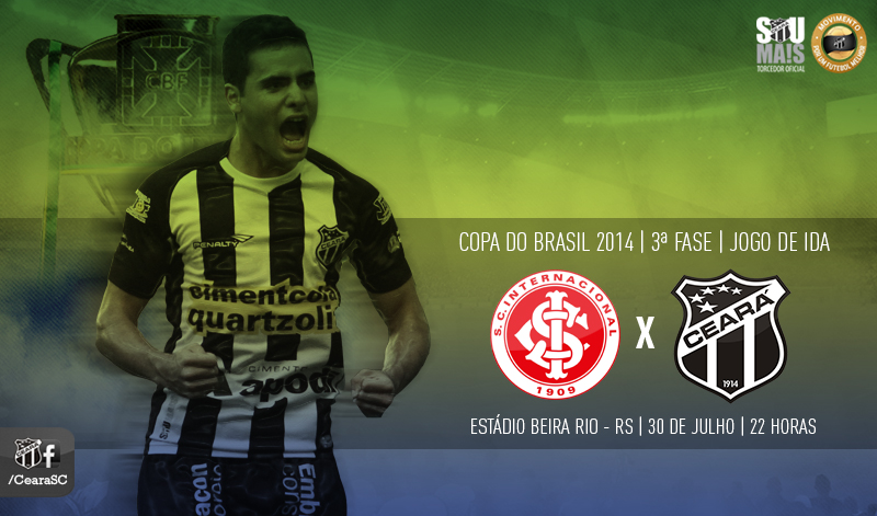 Pela Copa do Brasil, Ceará encara o Internacional/RS