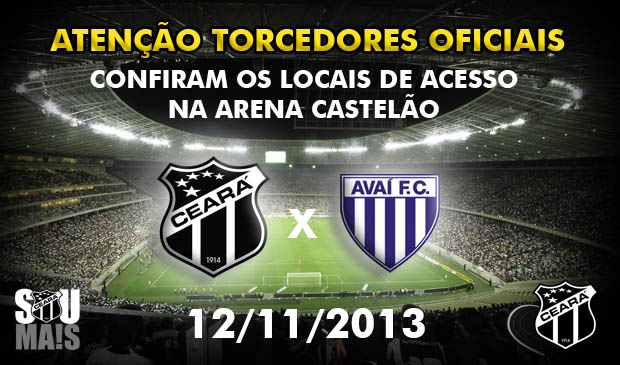 Confira os mapas de acessos para o jogo Ceará x Avaí