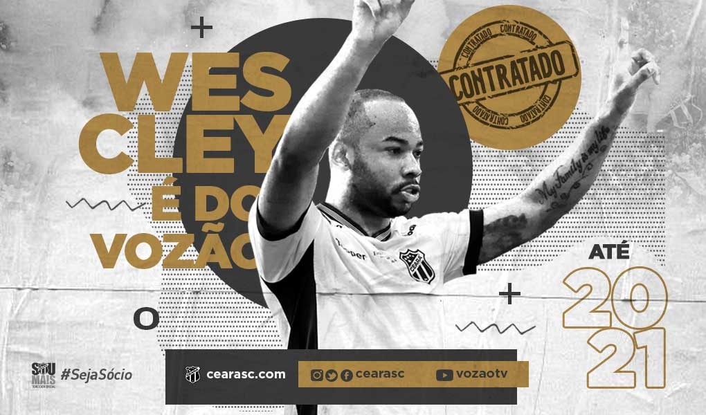 A torcida pediu e ele voltou! Meia Wescley é o novo reforço do Vozão
